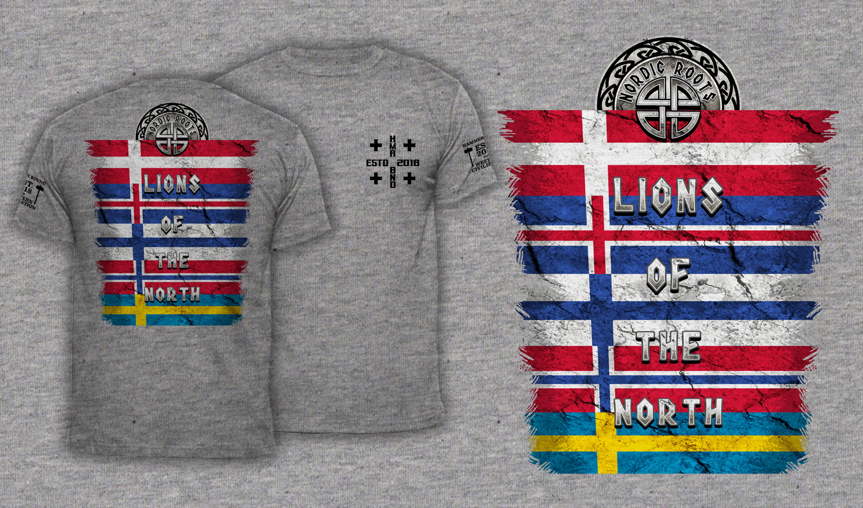 Lions Of The North - Men's T-Shirt Heather Gray