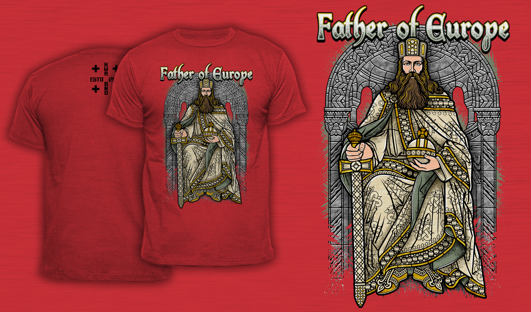Father Of Europe - Men's T-Shirt Red